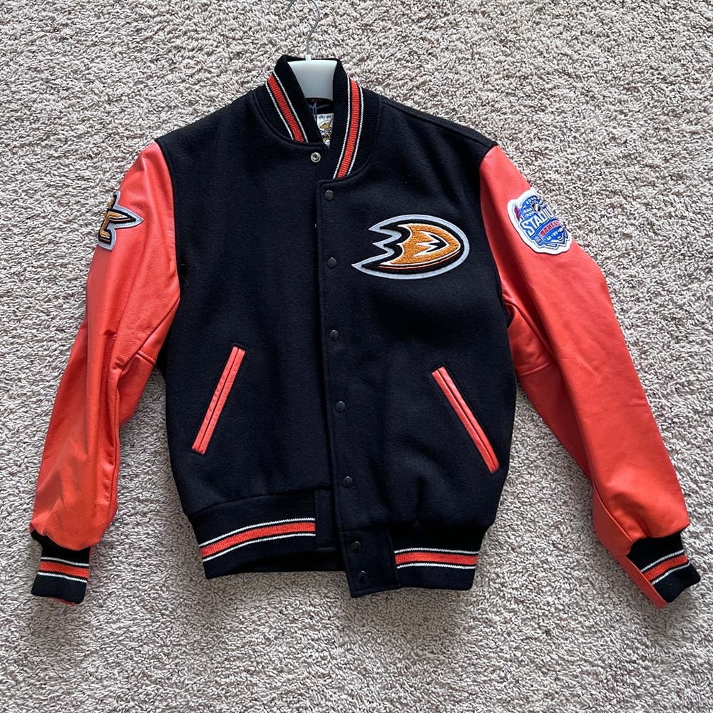 Anaheim Ducks Suede/ Leather Jacket